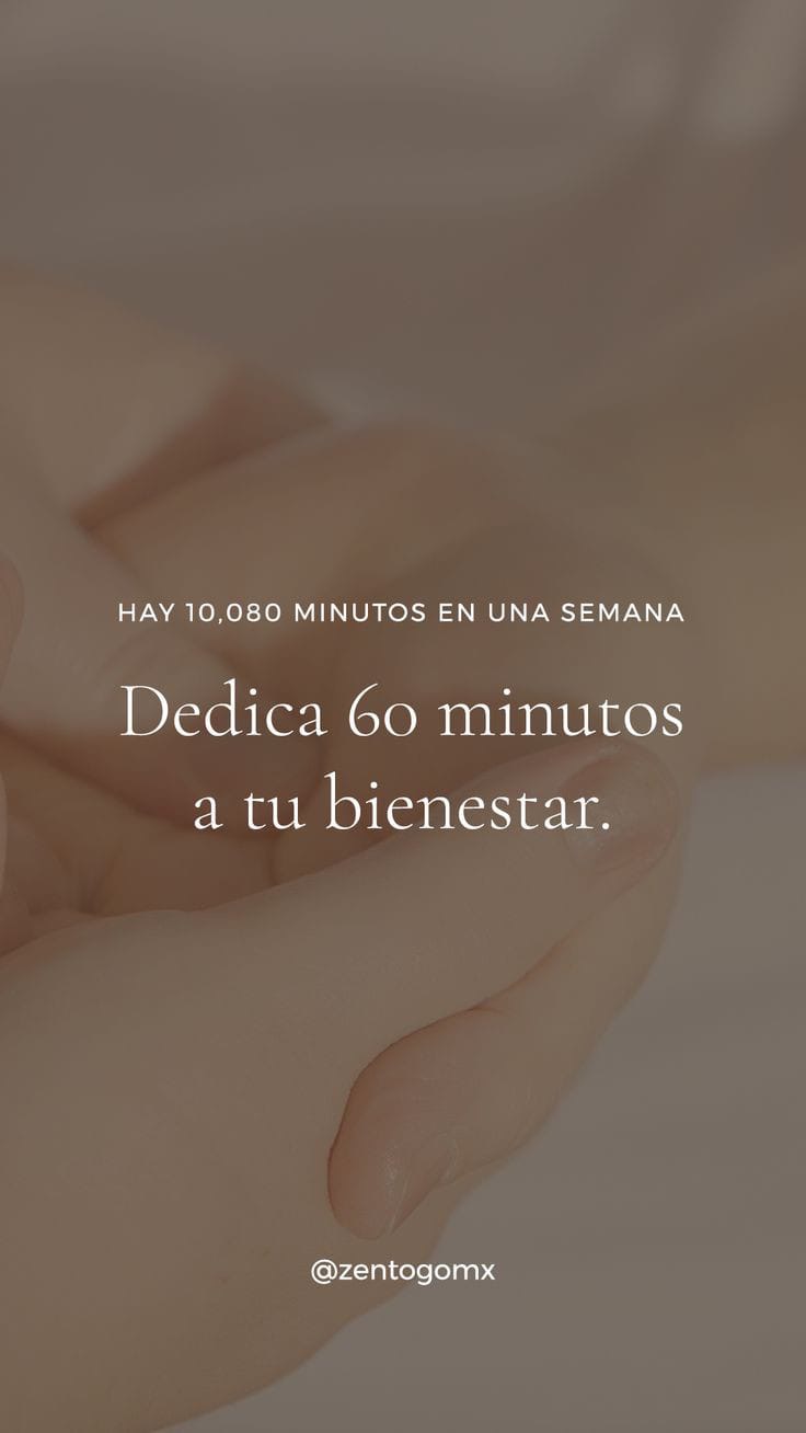 Dedica 60 minutos a tu bienestar